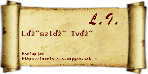 László Ivó névjegykártya