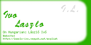 ivo laszlo business card