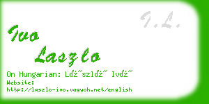 ivo laszlo business card